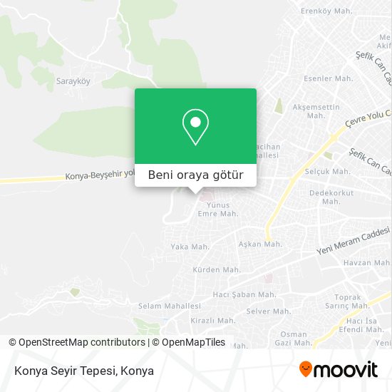 Konya Seyir Tepesi harita