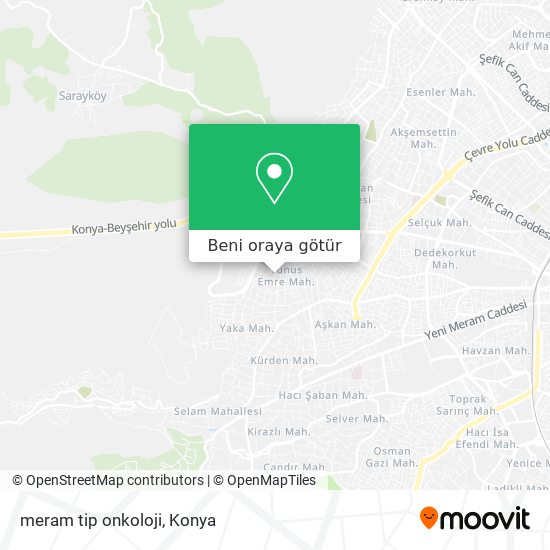 meram tip onkoloji harita