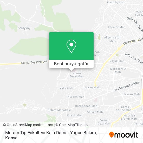 Meram Tip Fakultesi Kalp Damar Yogun Bakim harita