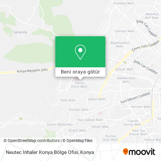 Neutec Inhaler Konya Bölge Ofisi harita