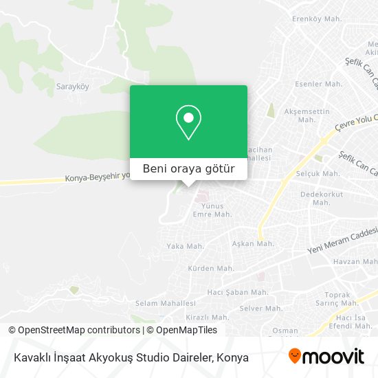 Kavaklı İnşaat Akyokuş Studio Daireler harita