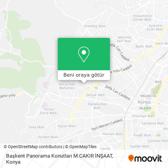 Başkent Panorama Konutları M.CAKIR İNŞAAT harita