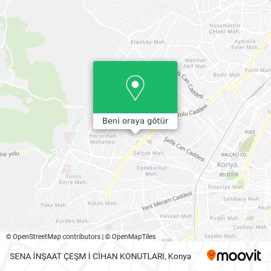 SENA İNŞAAT ÇEŞM İ CİHAN KONUTLARI harita