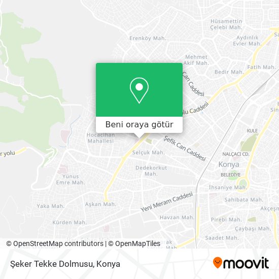 Şeker Tekke Dolmusu harita