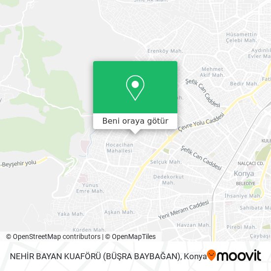 NEHİR BAYAN KUAFÖRÜ (BÜŞRA BAYBAĞAN) harita
