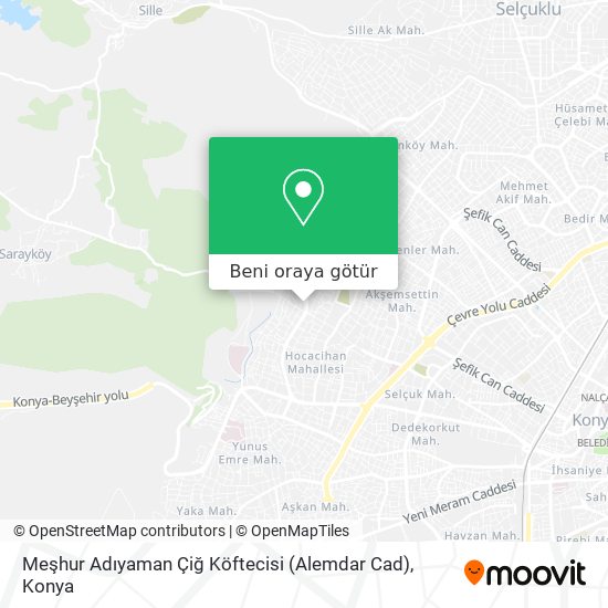 Meşhur Adıyaman Çiğ Köftecisi (Alemdar Cad) harita