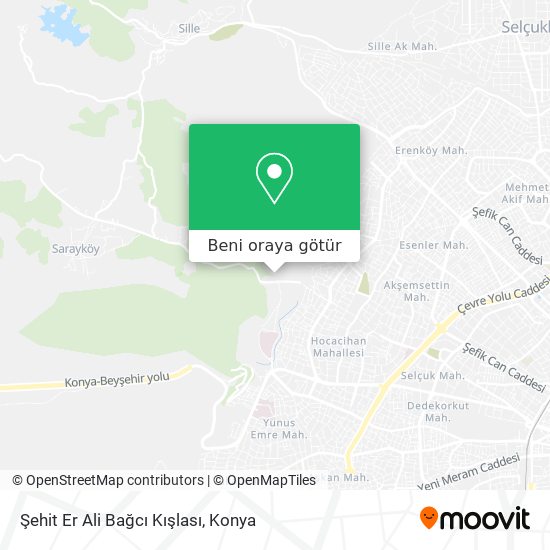 Şehit Er Ali Bağcı Kışlası harita