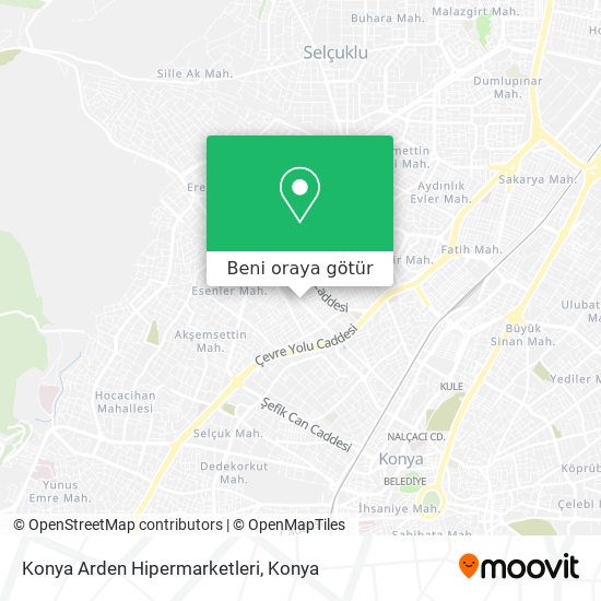 Konya Arden Hipermarketleri harita