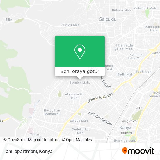 anıl apartmanı harita