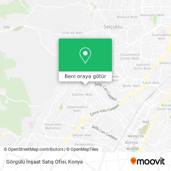Görgülü İnşaat Satış Ofisi harita