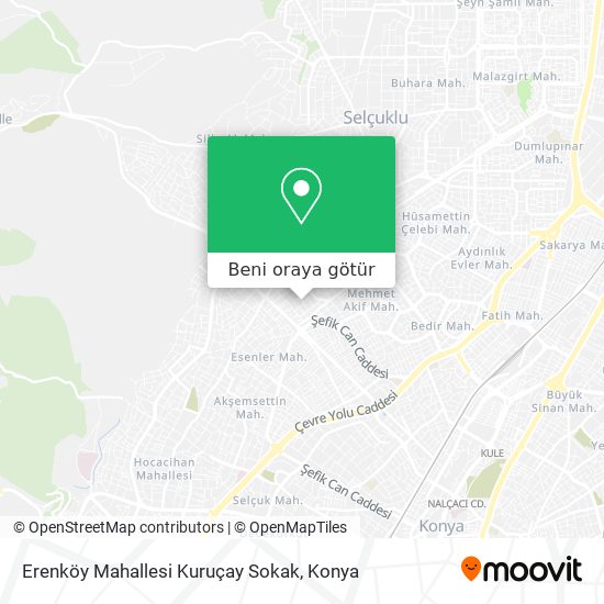 Erenköy Mahallesi Kuruçay Sokak harita