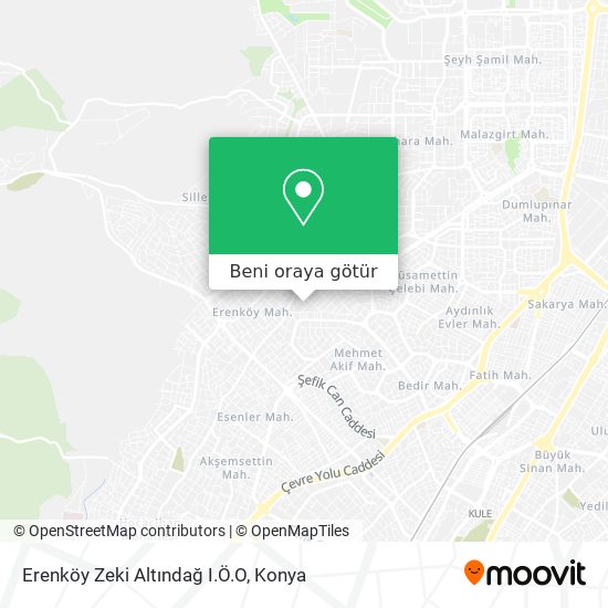 Erenköy Zeki Altındağ I.Ö.O harita