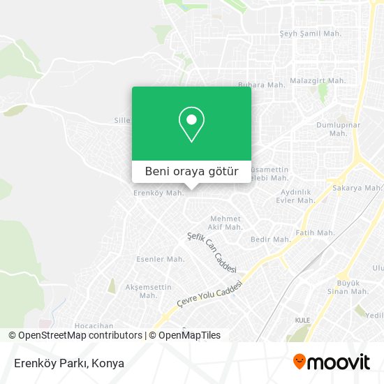 Erenköy Parkı harita