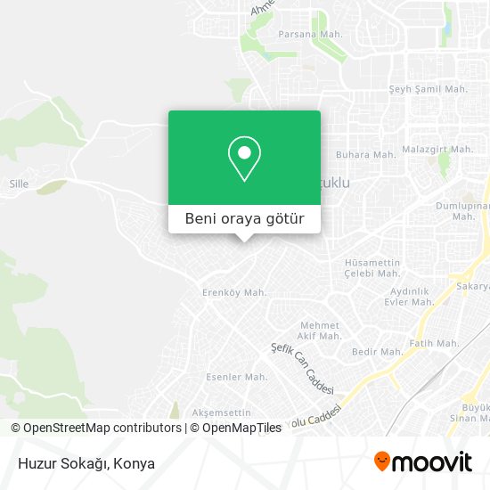 Huzur Sokağı harita