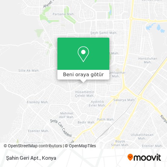 Şahin Geri Apt. harita