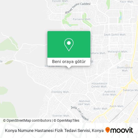 Konya Numune Hastanesi Fizik Tedavi Servisi harita