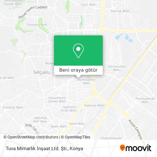 Tuva Mimarlık İnşaat Ltd. Şti. harita