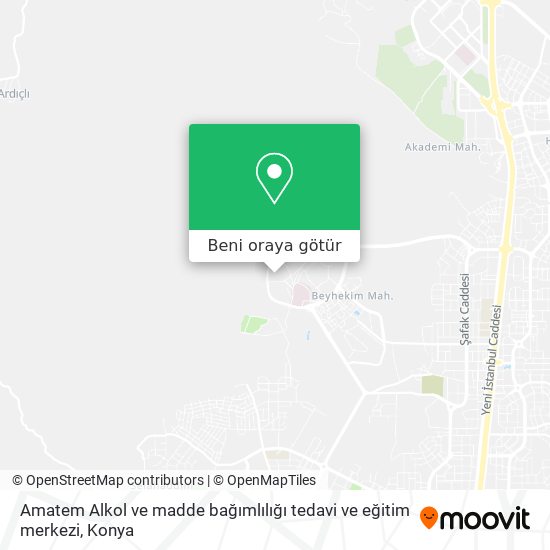 Amatem Alkol ve madde bağımlılığı tedavi ve eğitim merkezi harita
