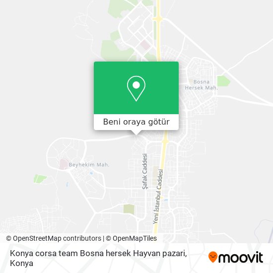 Konya corsa team Bosna hersek Hayvan pazari harita