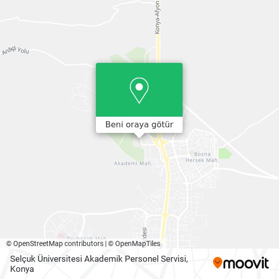 Selçuk Üniversitesi Akademik Personel Servisi harita