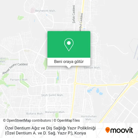 Özel Dentium Ağız ve Diş Sağlığı Yazır Polikliniği (Özel Dentium A. ve D. Sağ. Yazır P.) harita