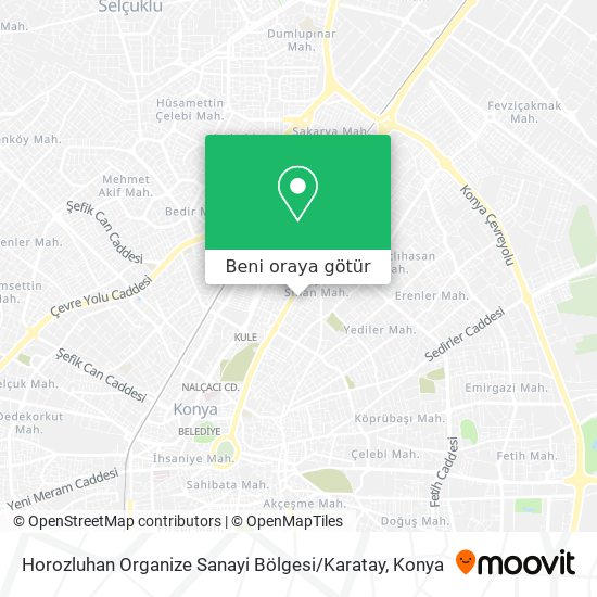 Horozluhan Organize Sanayi Bölgesi / Karatay harita