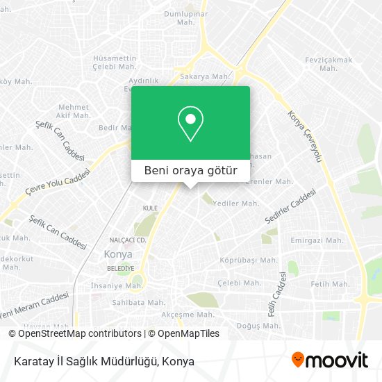Karatay İl Sağlık Müdürlüğü harita