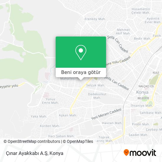 Çınar Ayakkabı A.Ş harita