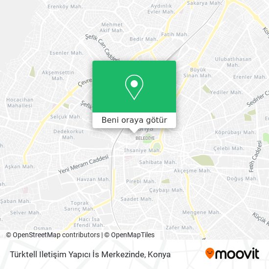 Türktell Iletişim Yapıcı İs Merkezinde harita