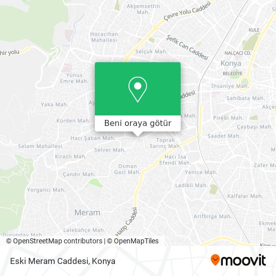 Eski Meram Caddesi harita