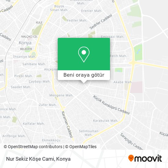Nur Sekiz Köşe Cami harita