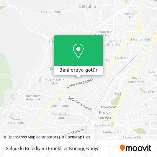 Selçuklu Belediyesi Emekliler Konağı harita