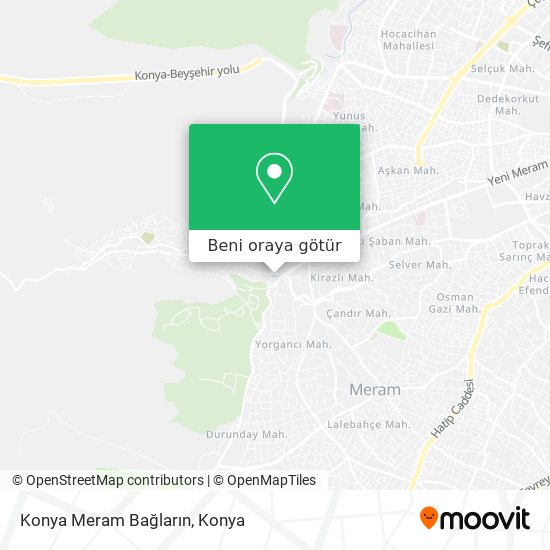 Konya Meram Bağların harita
