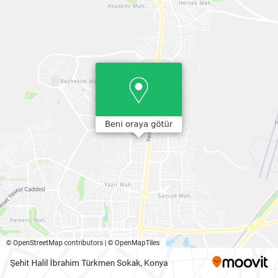 Şehit Halil İbrahim Türkmen Sokak harita