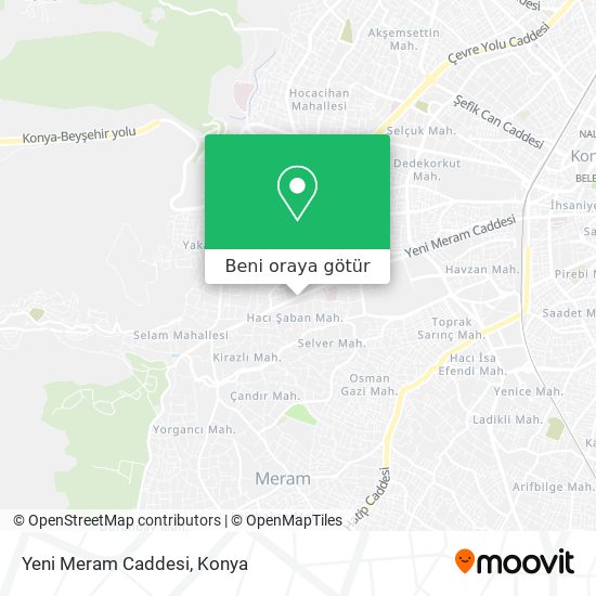 Yeni Meram Caddesi harita
