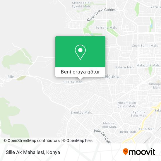 Sille Ak Mahallesi harita