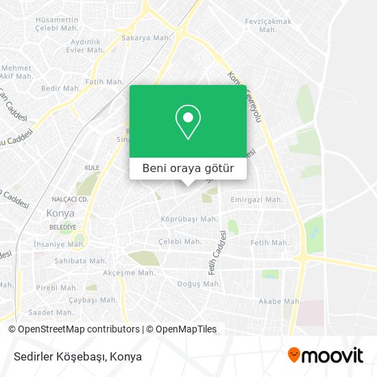 Sedirler Köşebaşı harita