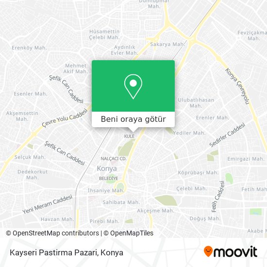 Kayseri Pastirma Pazari harita