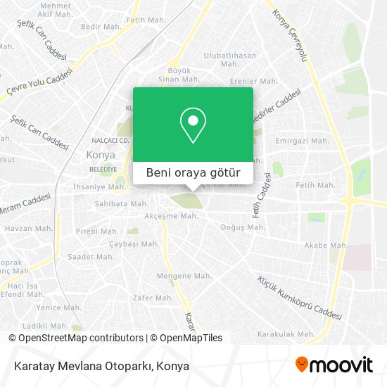 Karatay Mevlana Otoparkı harita