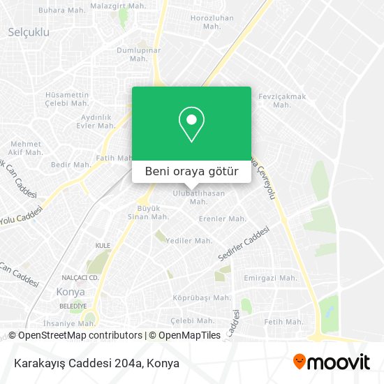 Karakayış Caddesi 204a harita
