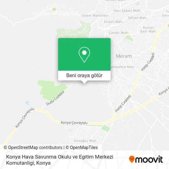 Konya Hava Savunma Okulu ve Egitim Merkezi Komutanligi harita