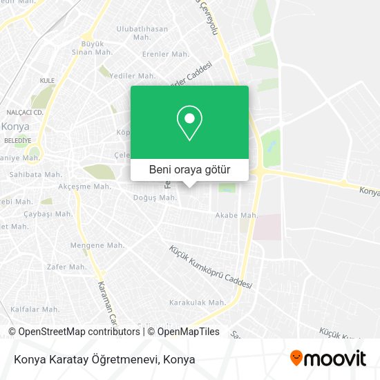 Konya Karatay Öğretmenevi harita