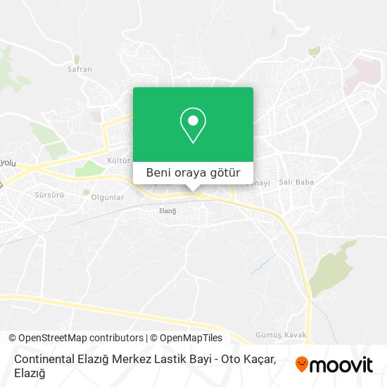 Continental Elazığ Merkez Lastik Bayi - Oto Kaçar harita