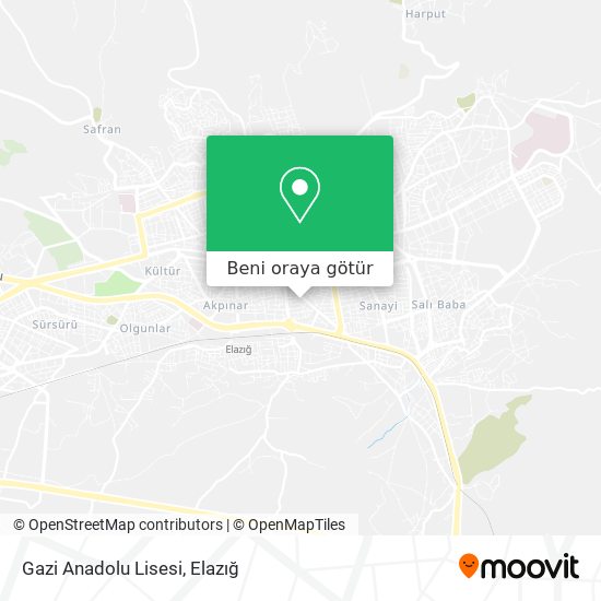 Gazi Anadolu Lisesi harita