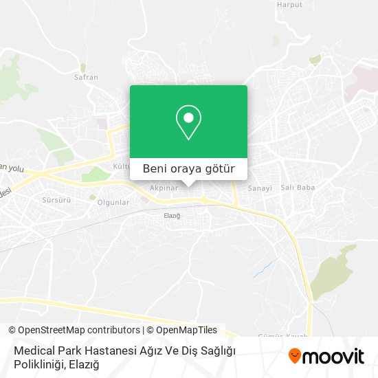 Medical Park Hastanesi Ağız Ve Diş Sağlığı Polikliniği harita