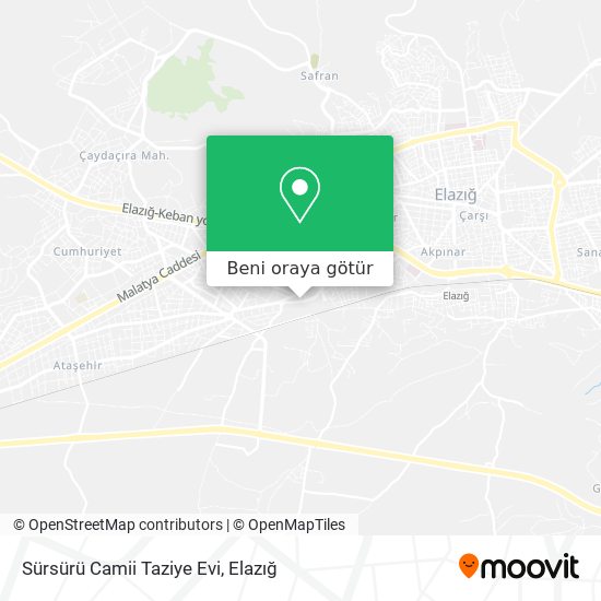 Sürsürü Camii Taziye Evi harita