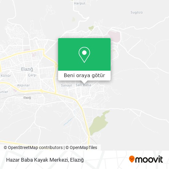 Hazar Baba Kayak Merkezi harita