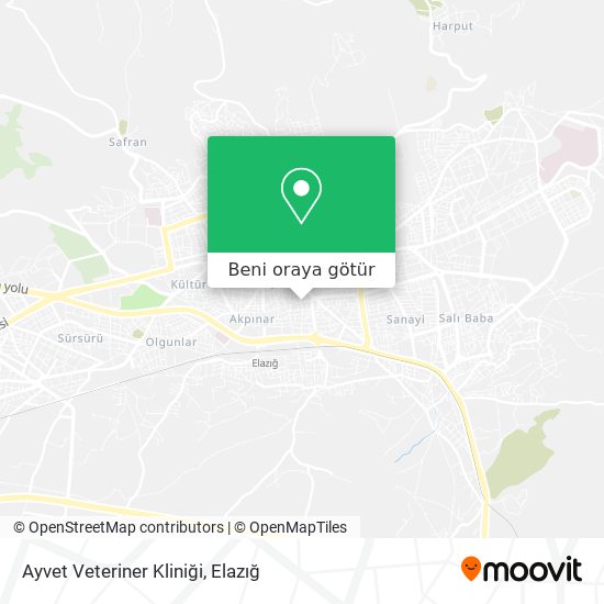 Ayvet Veteriner Kliniği harita