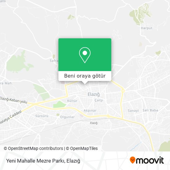 Yeni Mahalle Mezre Parkı harita
