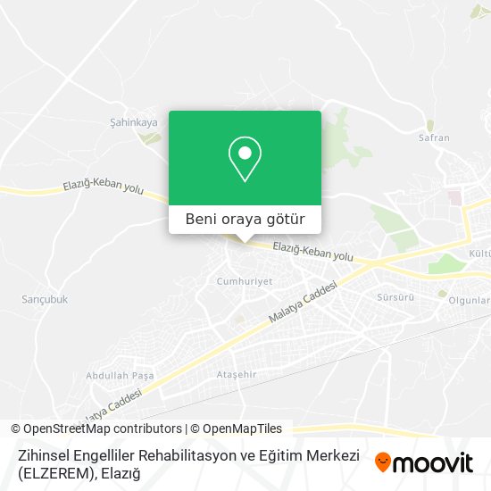 Zihinsel Engelliler Rehabilitasyon ve Eğitim Merkezi (ELZEREM) harita